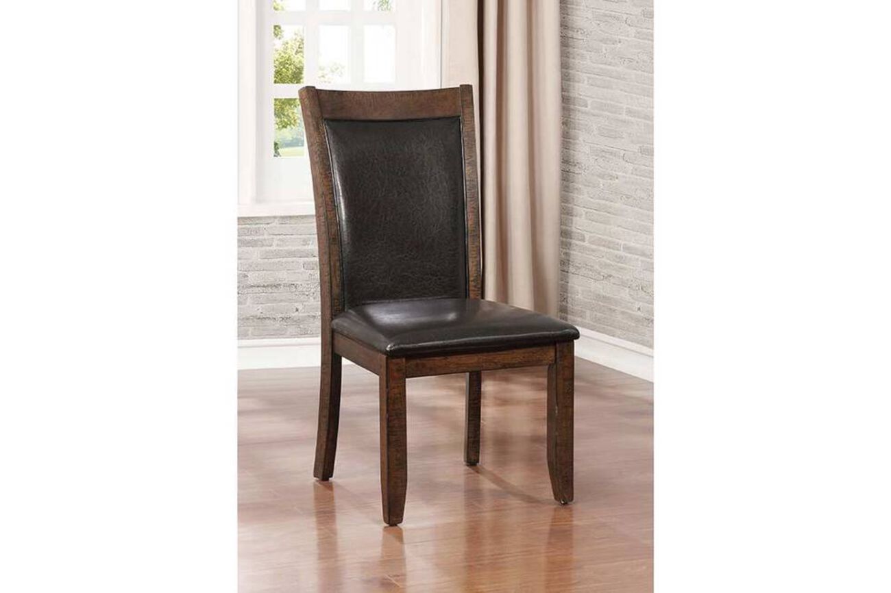 Wooden Count Height Chair, Pack of 2, Cherry Brown & Black