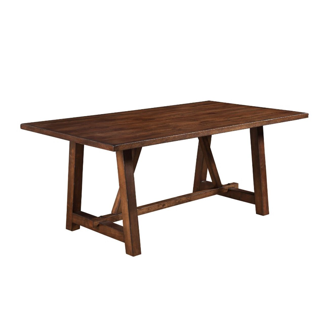 Rectangular Rubberwood Dining Table In Brown