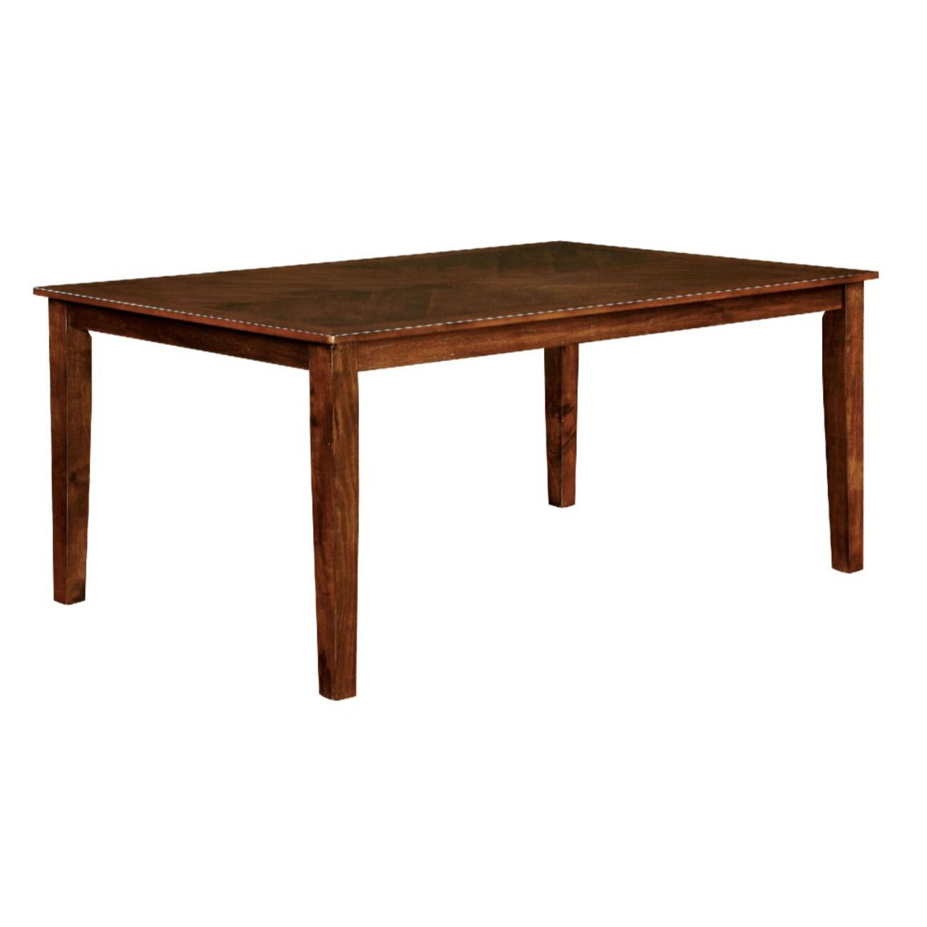 Hillsview I Transitional Dining Table, Brown Cherry