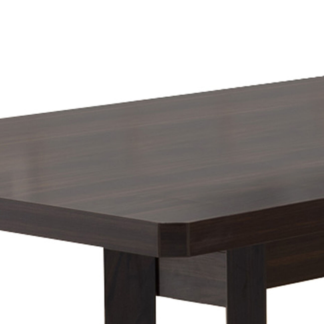 Rectangular Wooden Dining Table with Uniquely Carved Legs, Dark Brown