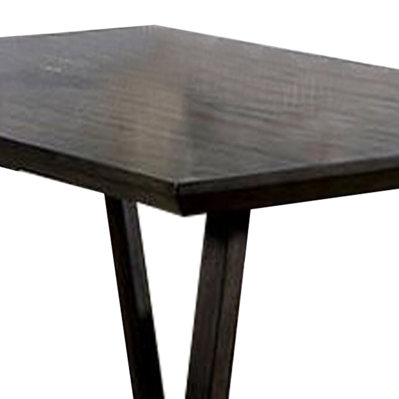 Contemporary Wooden Dining Table with Sled Legs, Walnut Brown