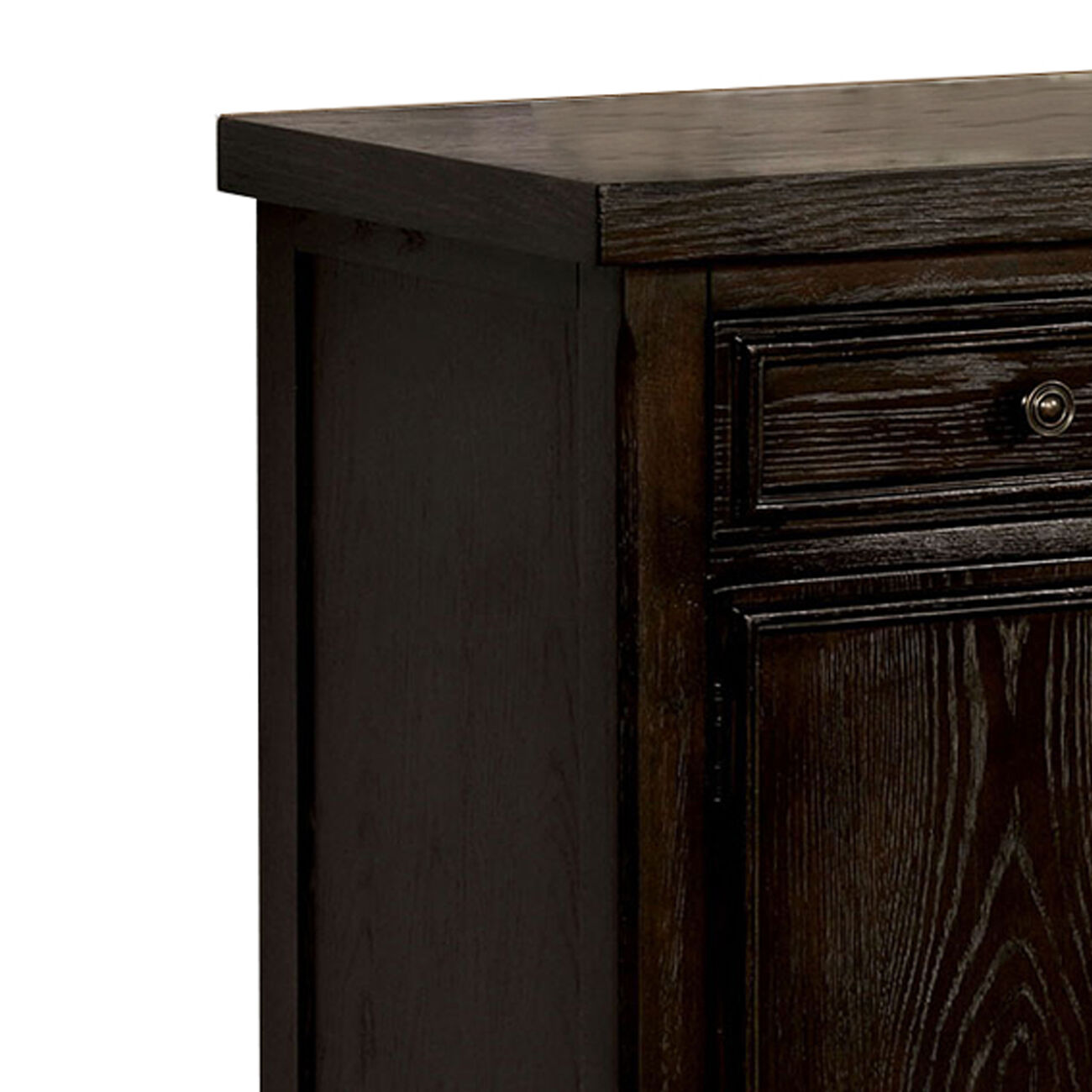 Transitional Style Wooden Server with 3 Spacious Drawers, Brown