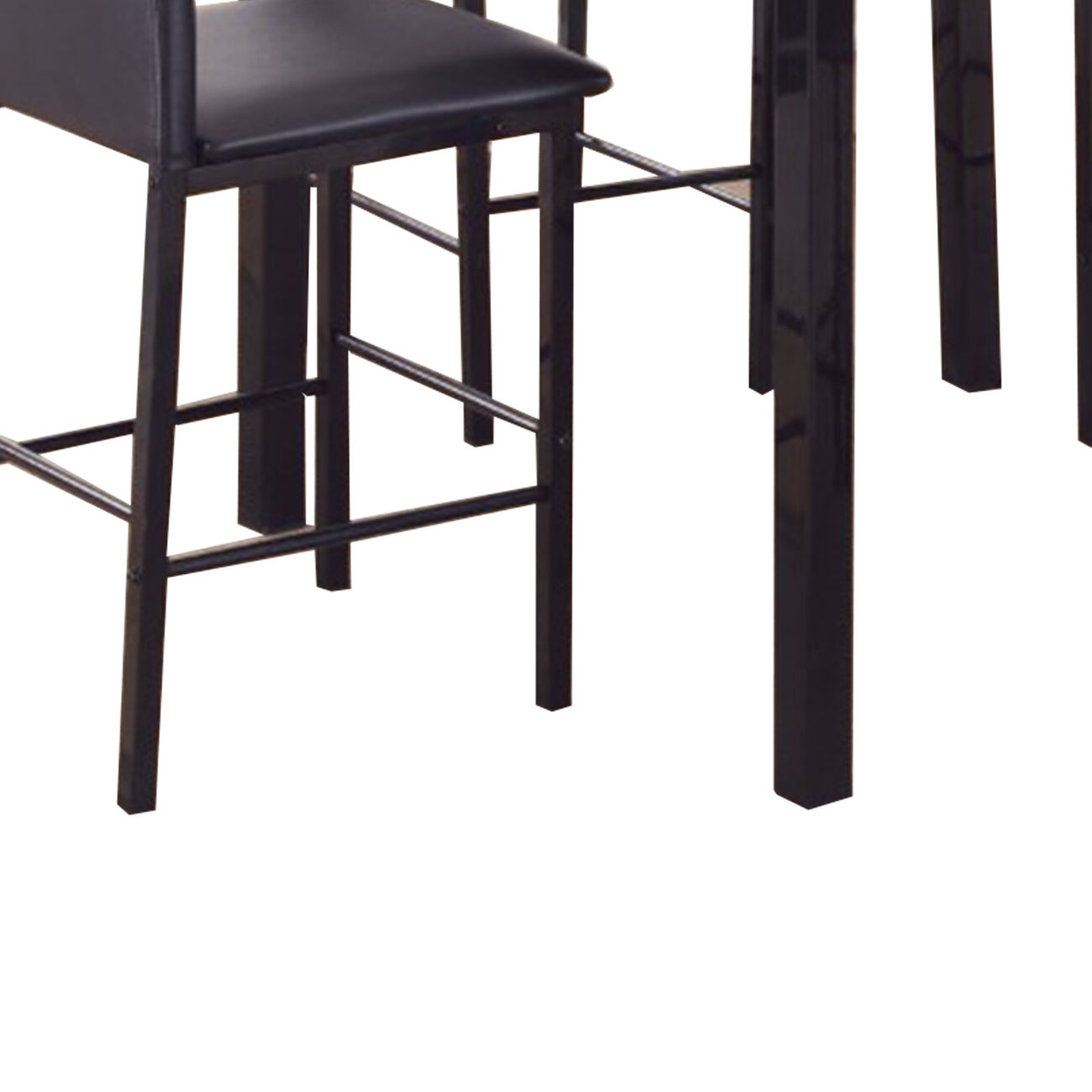 5-Piece Counter Height Dinette, Black/Brown