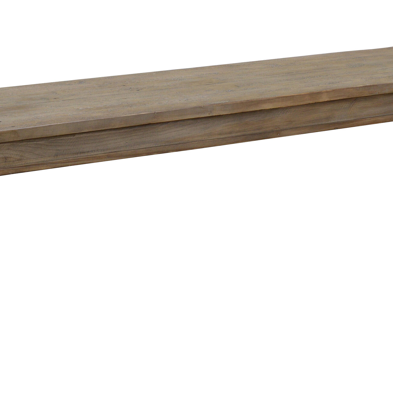 Rectangular Reclaimed Wood Bench with Grains and Knots, Brown