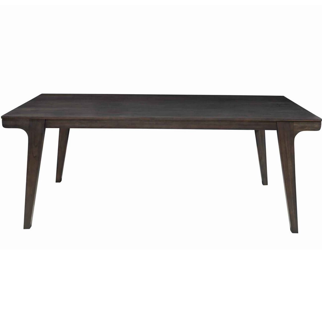 Rectangular Dining Table with Angled Legs and Grain Details, Brown