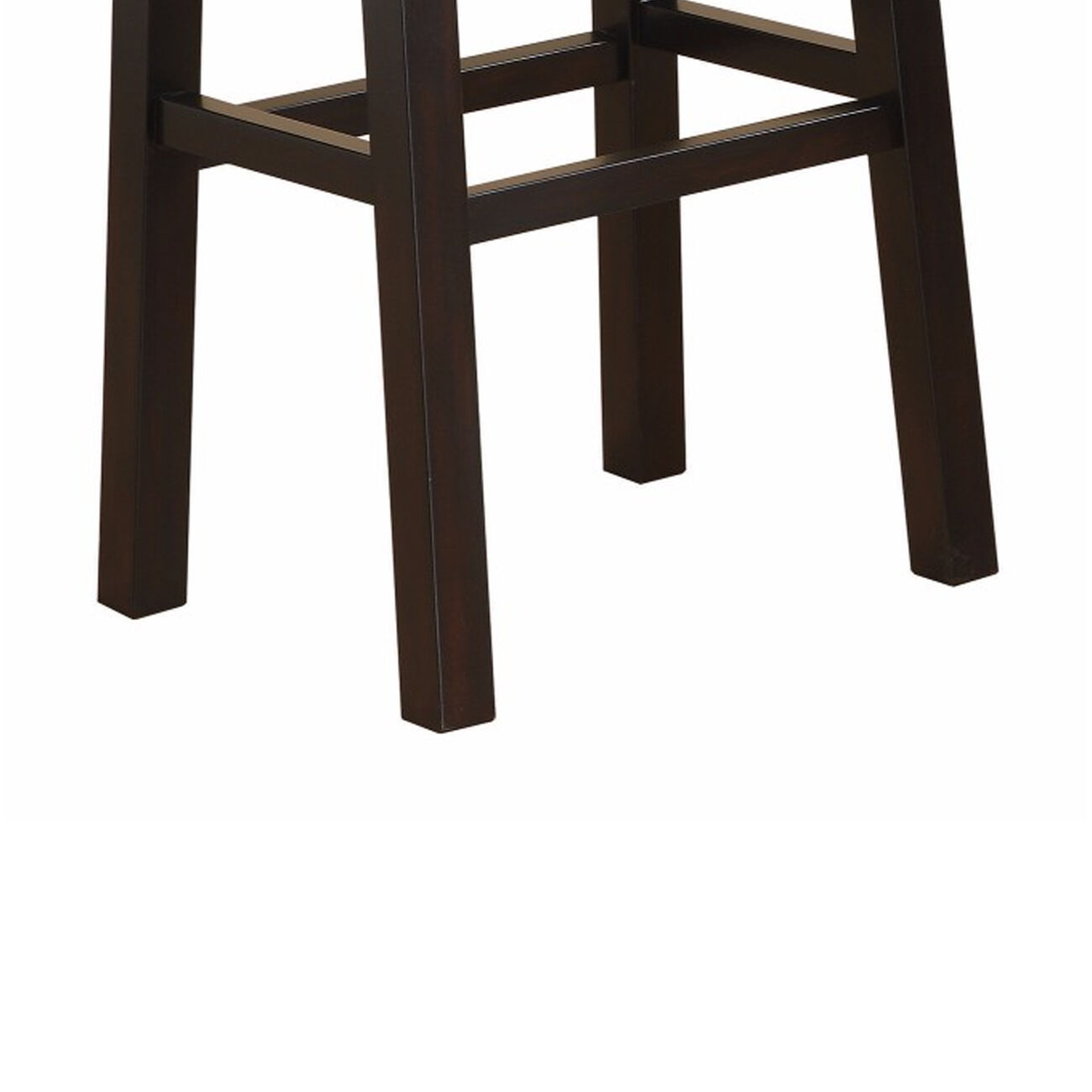 Wooden Sofie Backless Counter Height Stool, Black, Set of 2