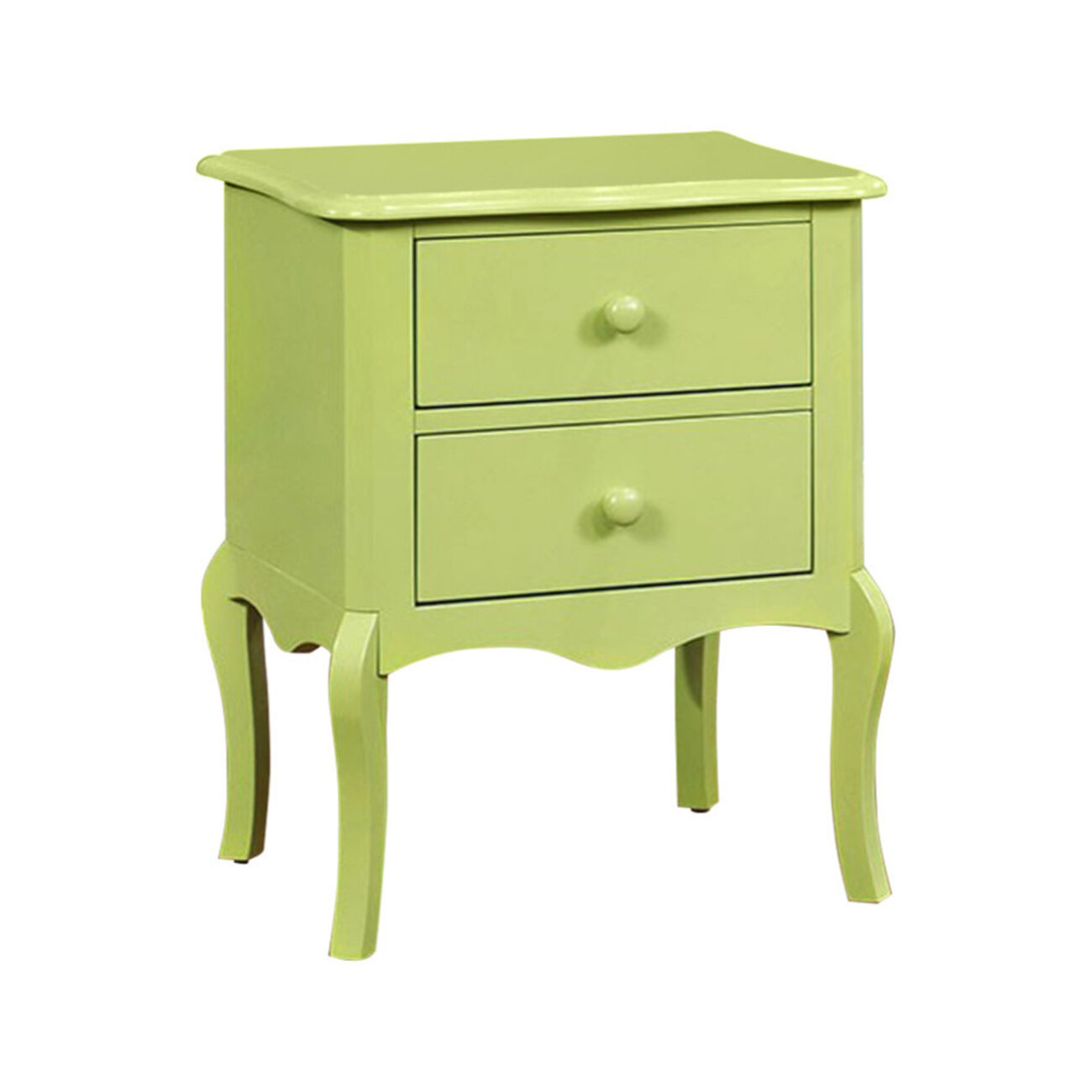 Lexie Traditional Style Night Stand Apple Green