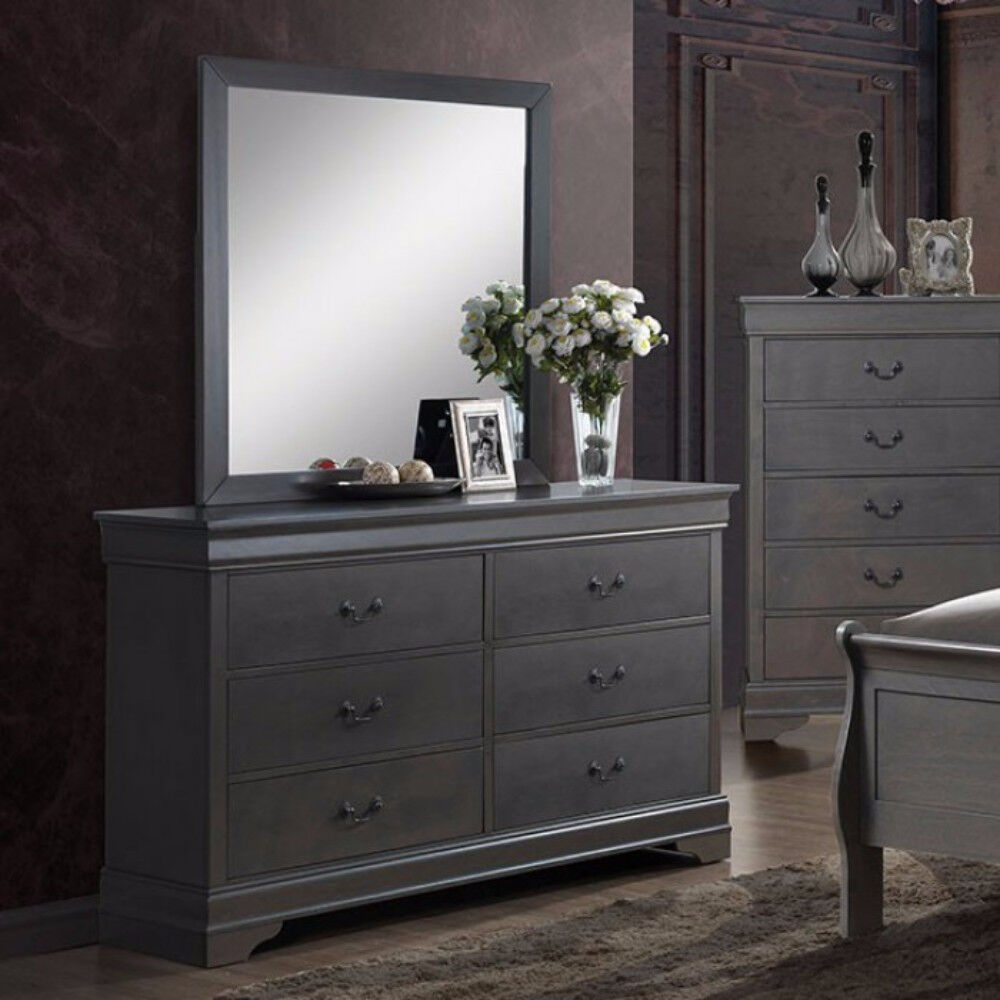 Mirrored Vanity Desk with Encrusted Diamond Inlay and Panel Support, Silver