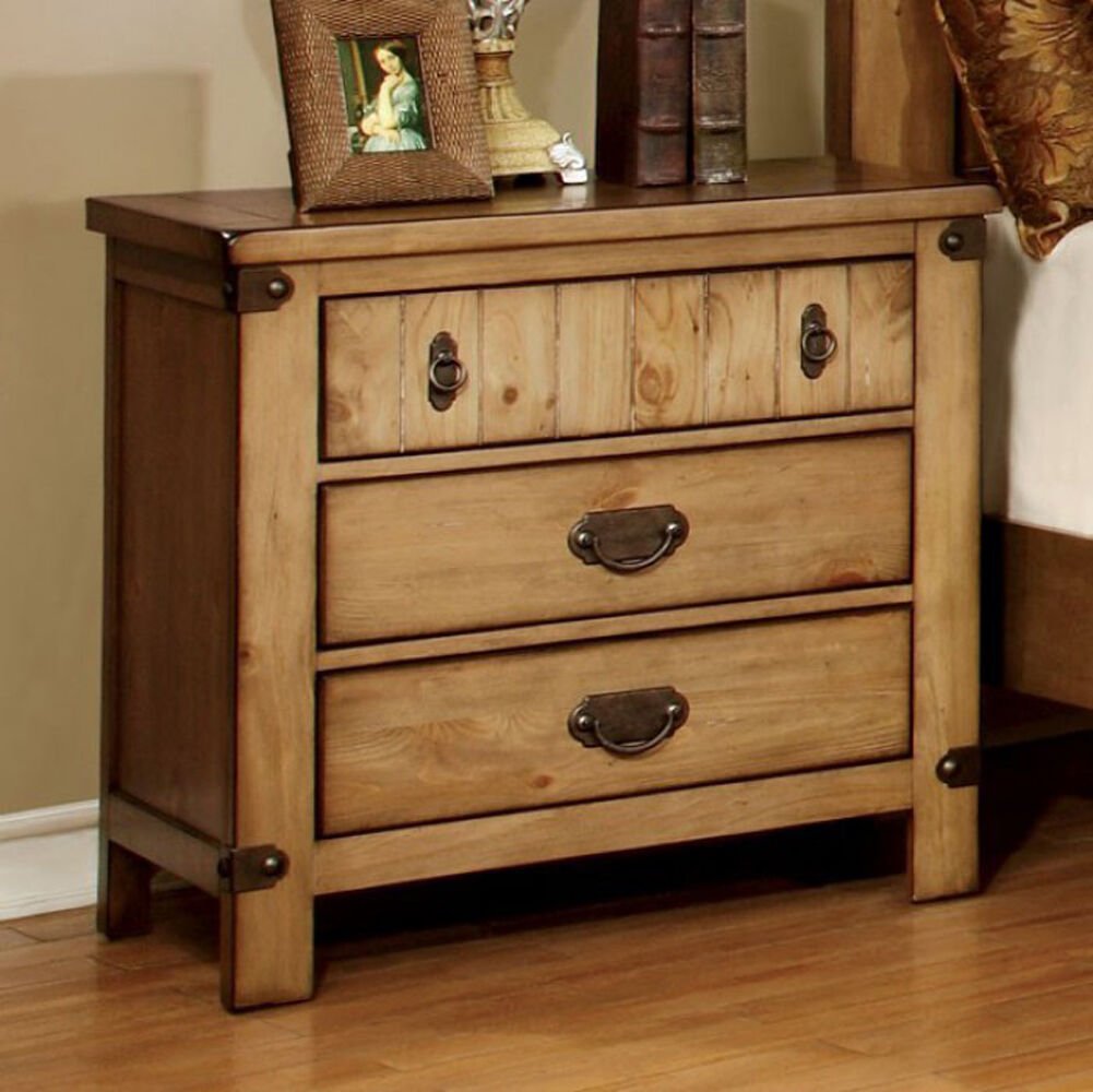 Pioneer Cottage Night Stand In Weathered Elm Finish