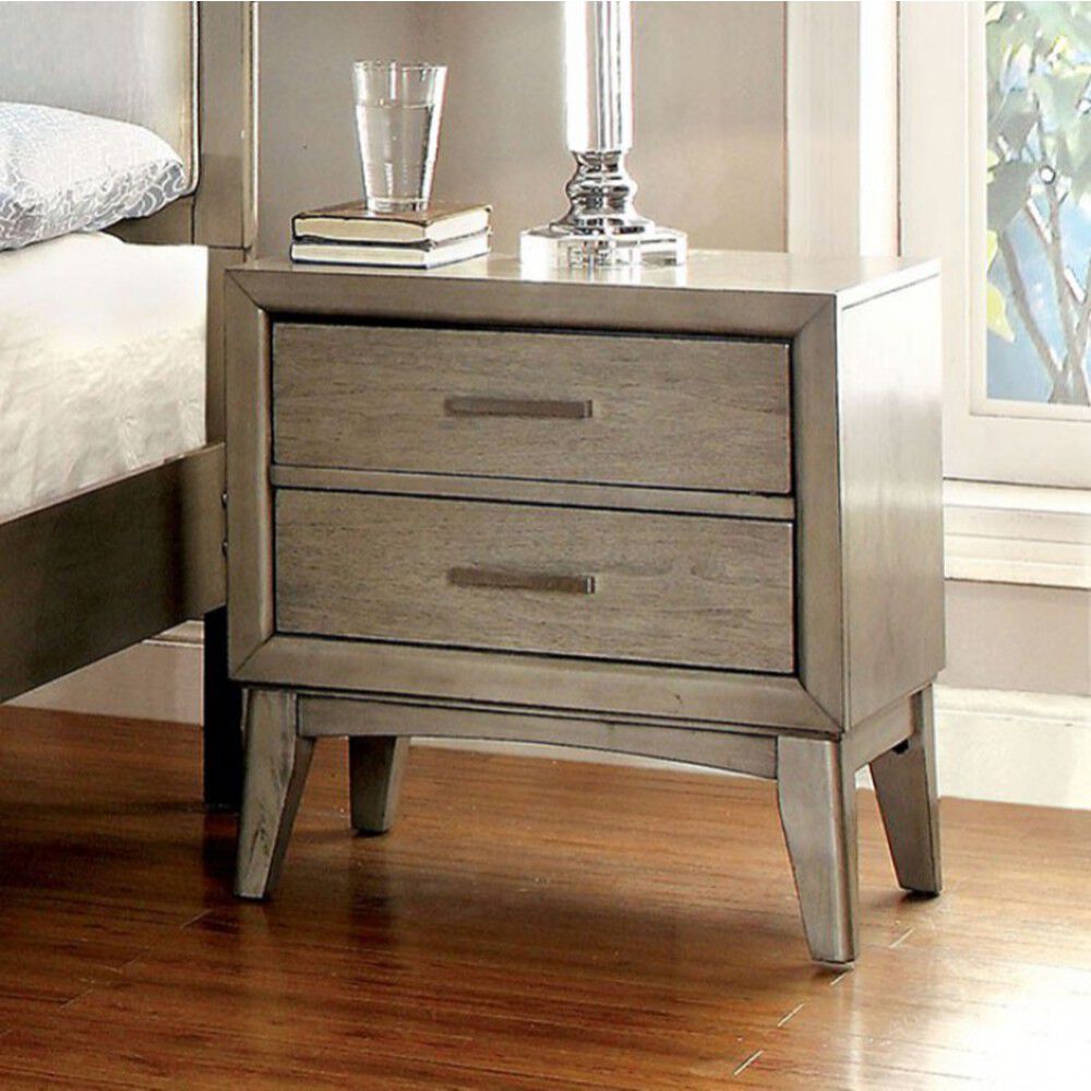 Snyder II Contemporary Night Stand In Gray