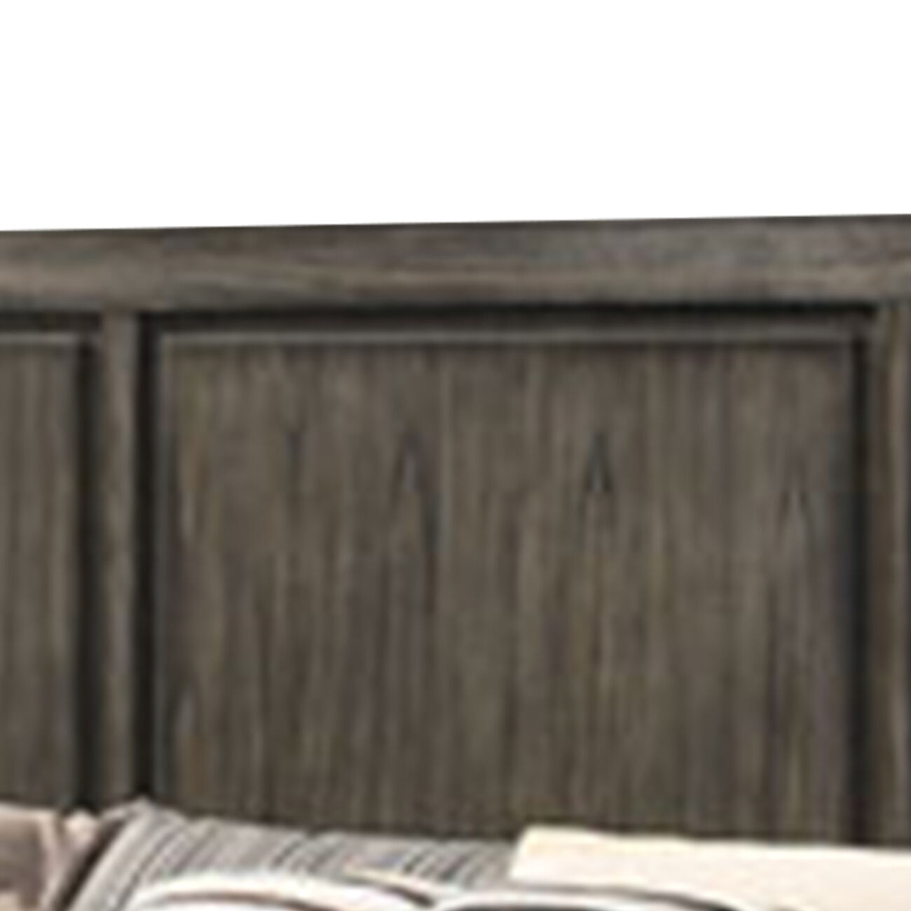 Wooden Queen Size Headboard with Natural Grain Texture Details, Brown