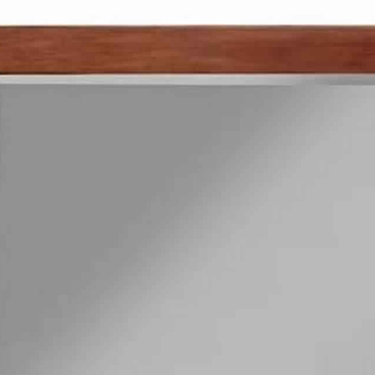 Wooden Frame Dresser Mirror with Natural Grain Details, Cherry Brown
