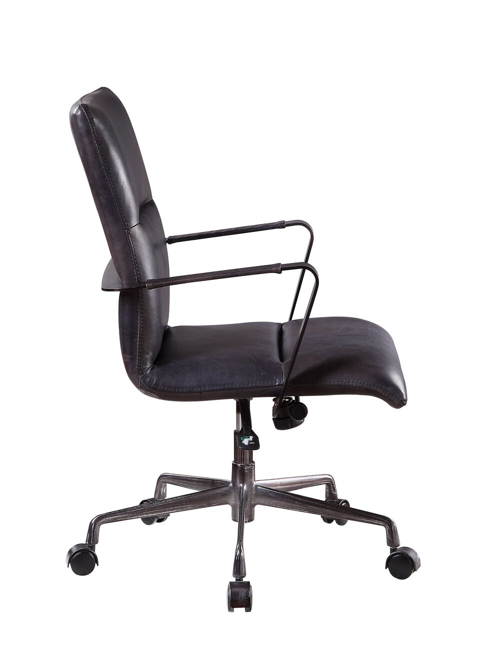 5 Star Base Faux Leather Upholstered Wooden Office Chair, Black