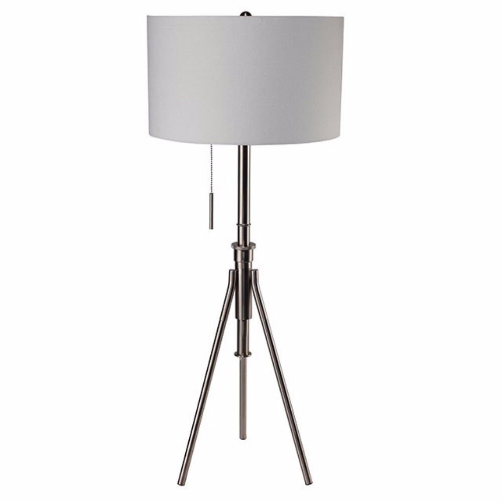 Zaya Contemporary Style Floor Lamp, Brushed Steel