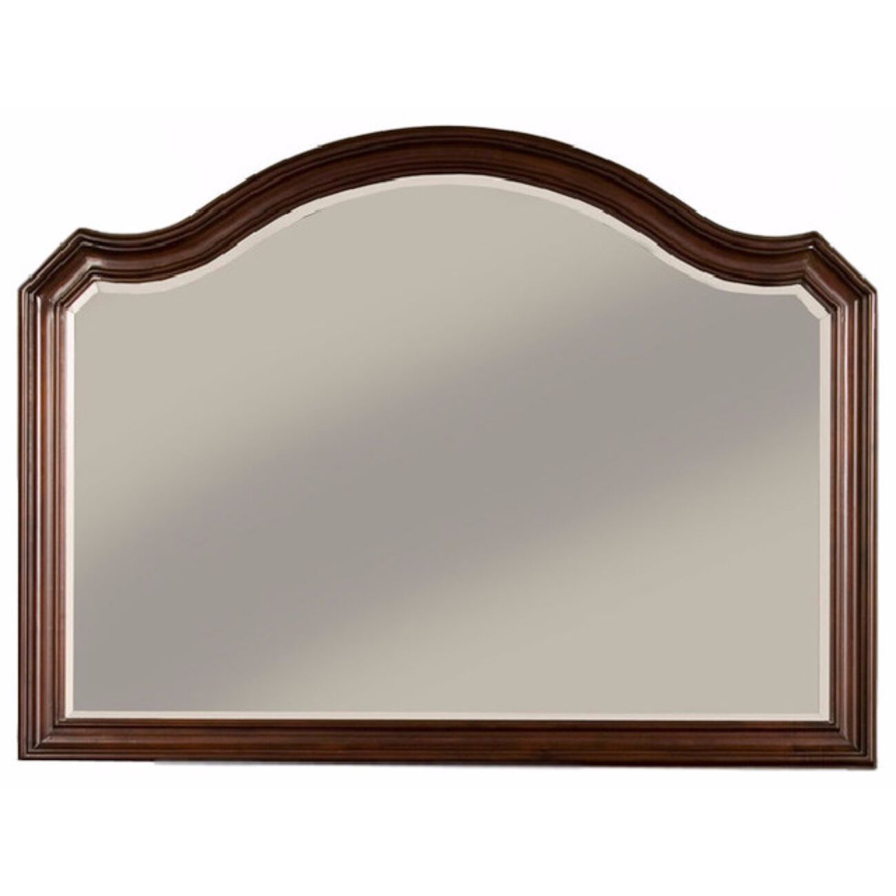 Arden Transitional Style Mirror , Brown Cherry