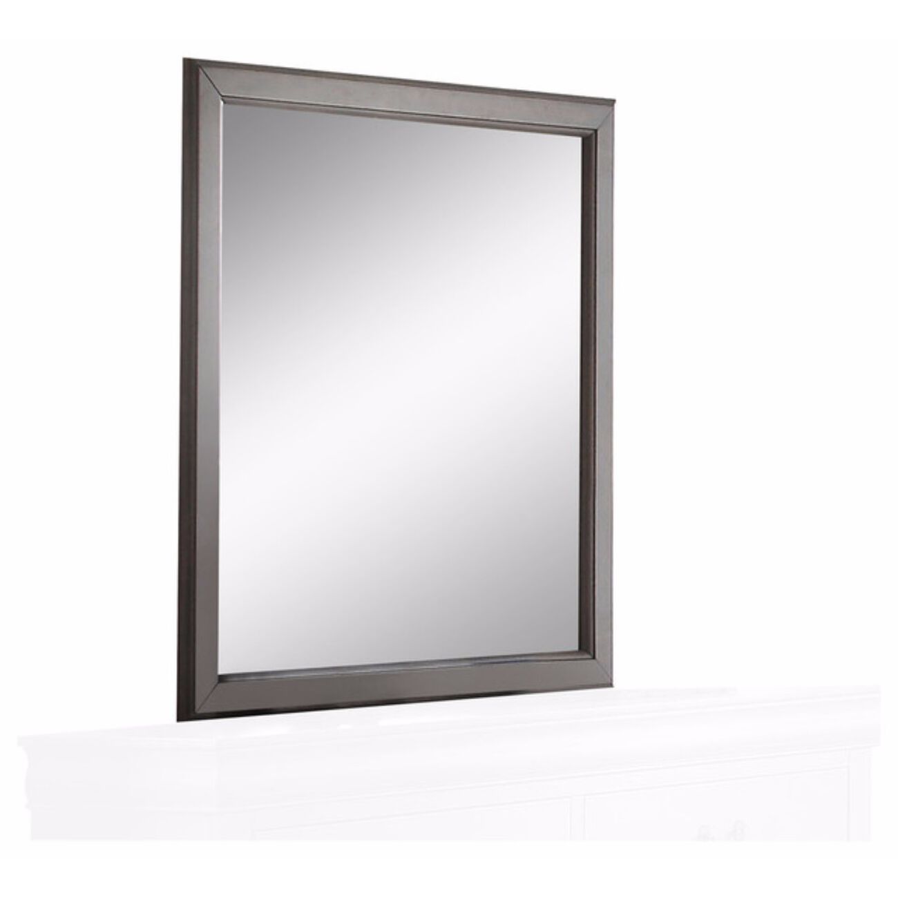 Sassy Wooden Square Mirror, Gray_x000D_
_x000D_
_x000D_
_x000D_
_x000D_