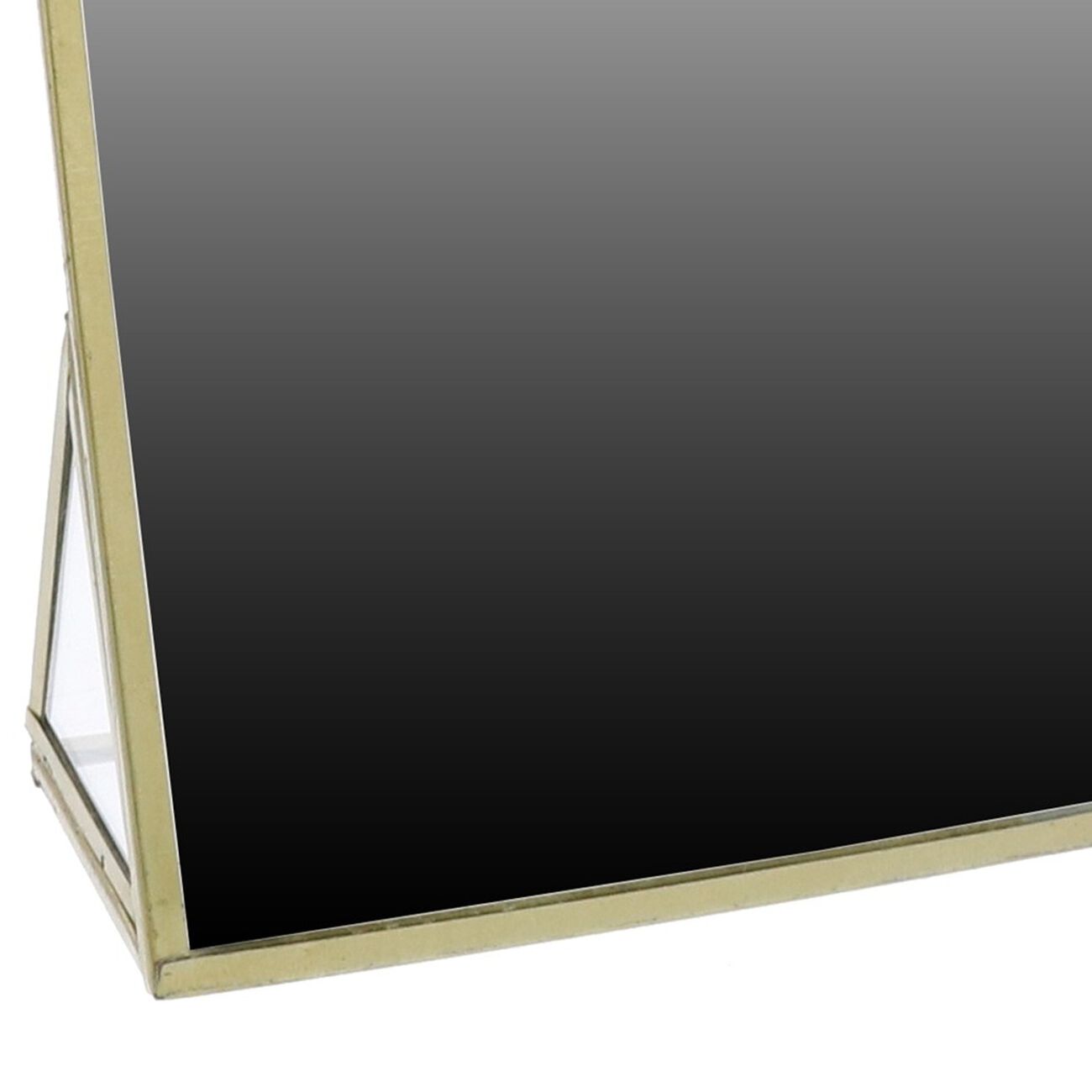 6 Inch Metal Frame Vanity Mirror, Medium, Brown