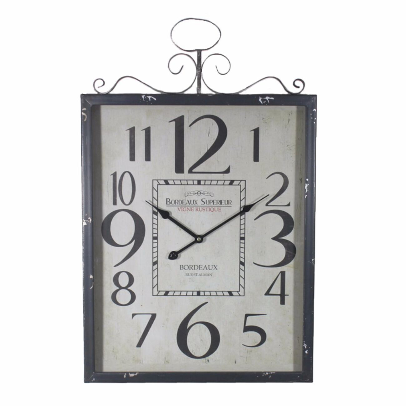 Monochrome Metal Wall Clock,Black