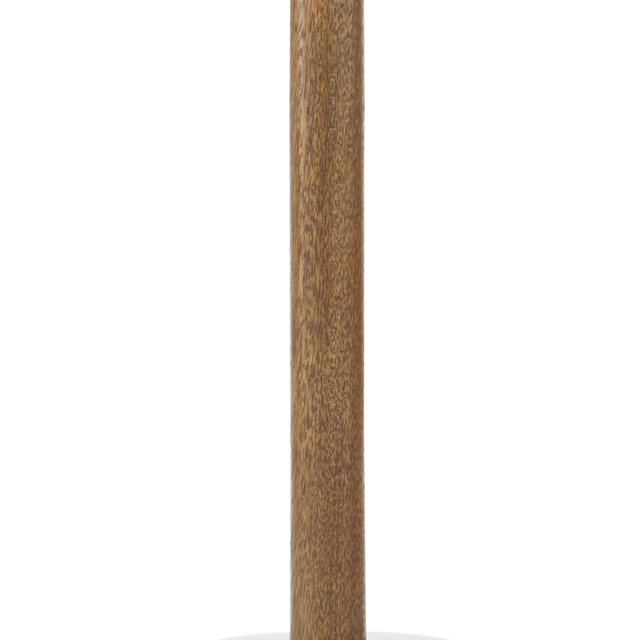 Wooden Paper Towel Holder with Round Marble Base, Brown and White