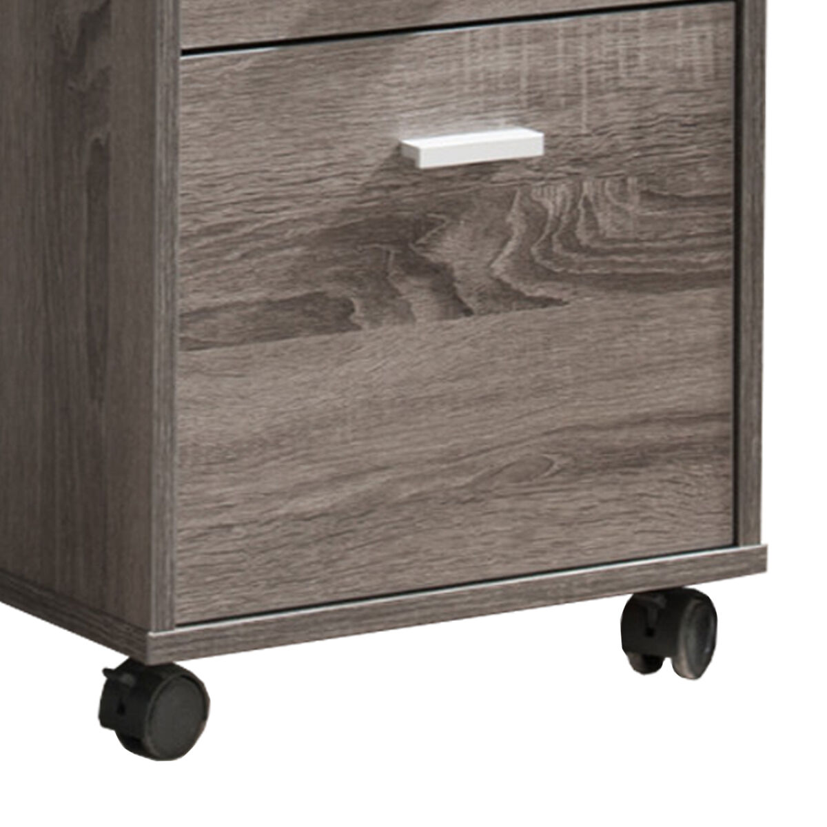 File Cabinet On Wheels With One Shelf, Gray