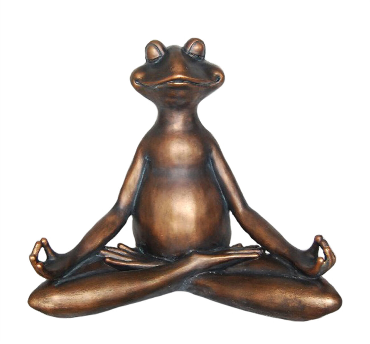 Ideally PeculiarDecorative Resin Yoga Frog, Copper
