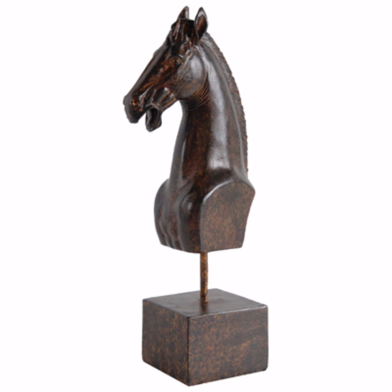 Intriguingly Classic Horse Head on Stand , Brown