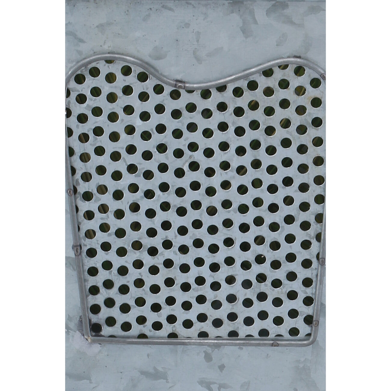 Galvanized Iron Wall Box With Towel Bar, Gray