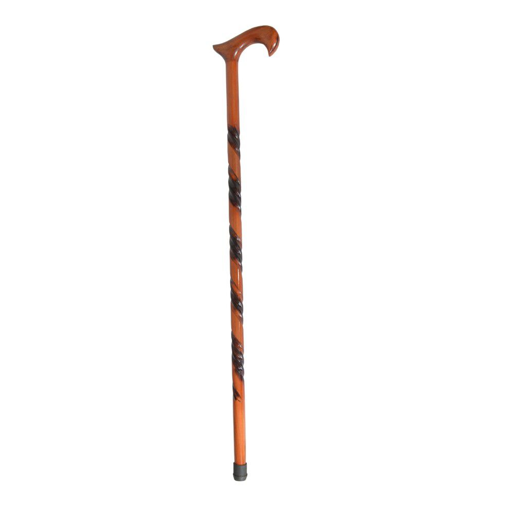 Finely Trimmed Lyptus Walking Stick In Scorched Cherry Brown
