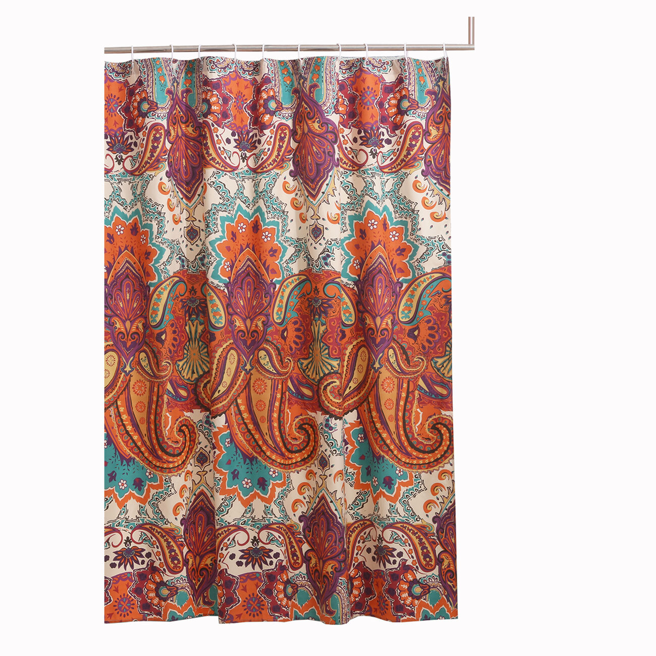 72 x 72 Polyester Shower Curtain with Bohemian Design, Multicolor - BM223395