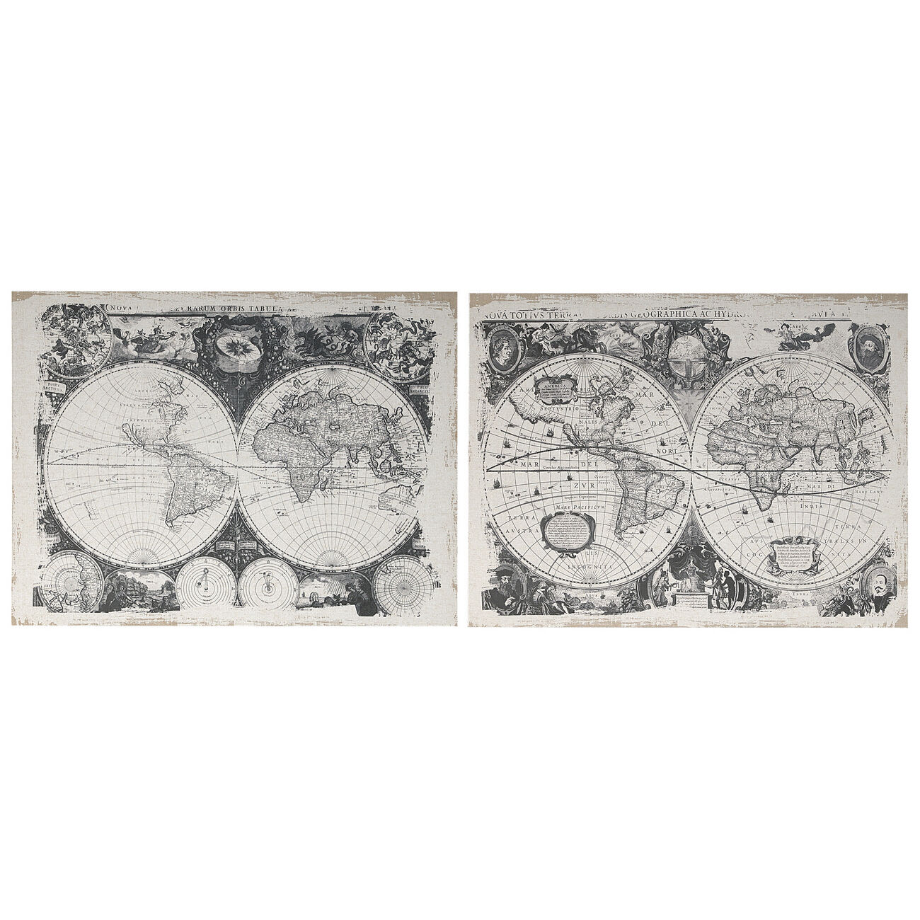 Beautiful Antique Map Prints, Black and White