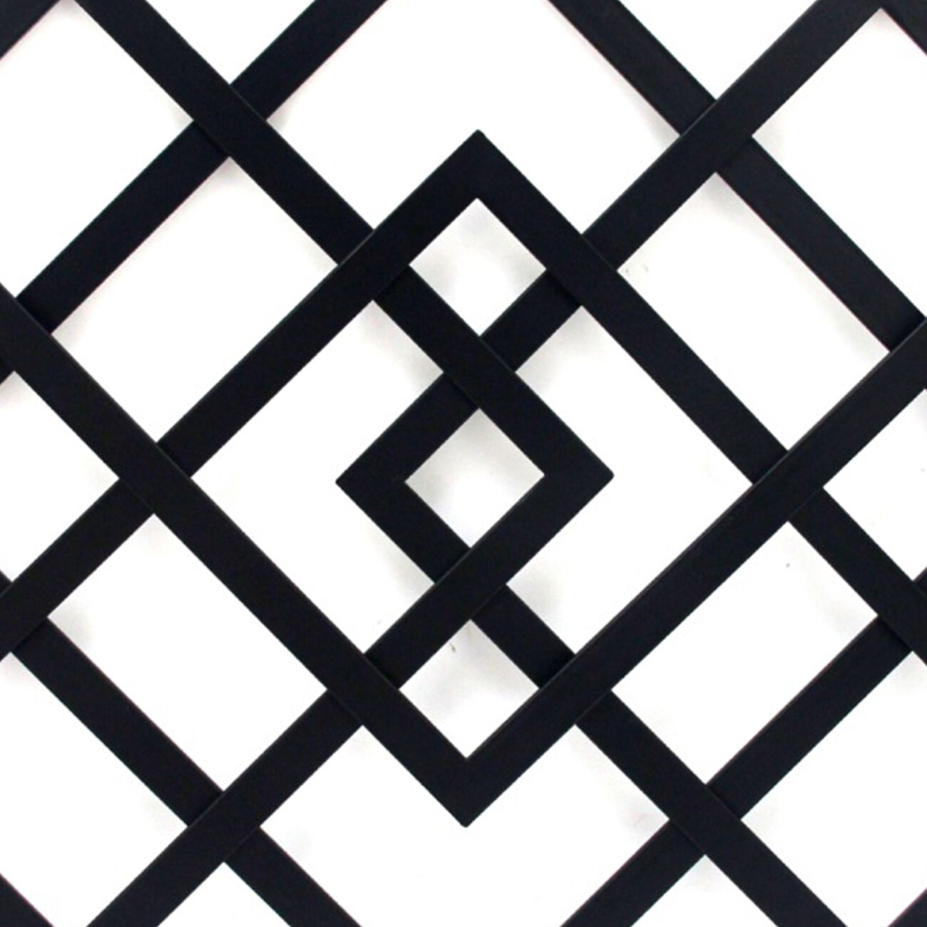 Contemporary Metal Wall Decor with Geometric Shape, Black