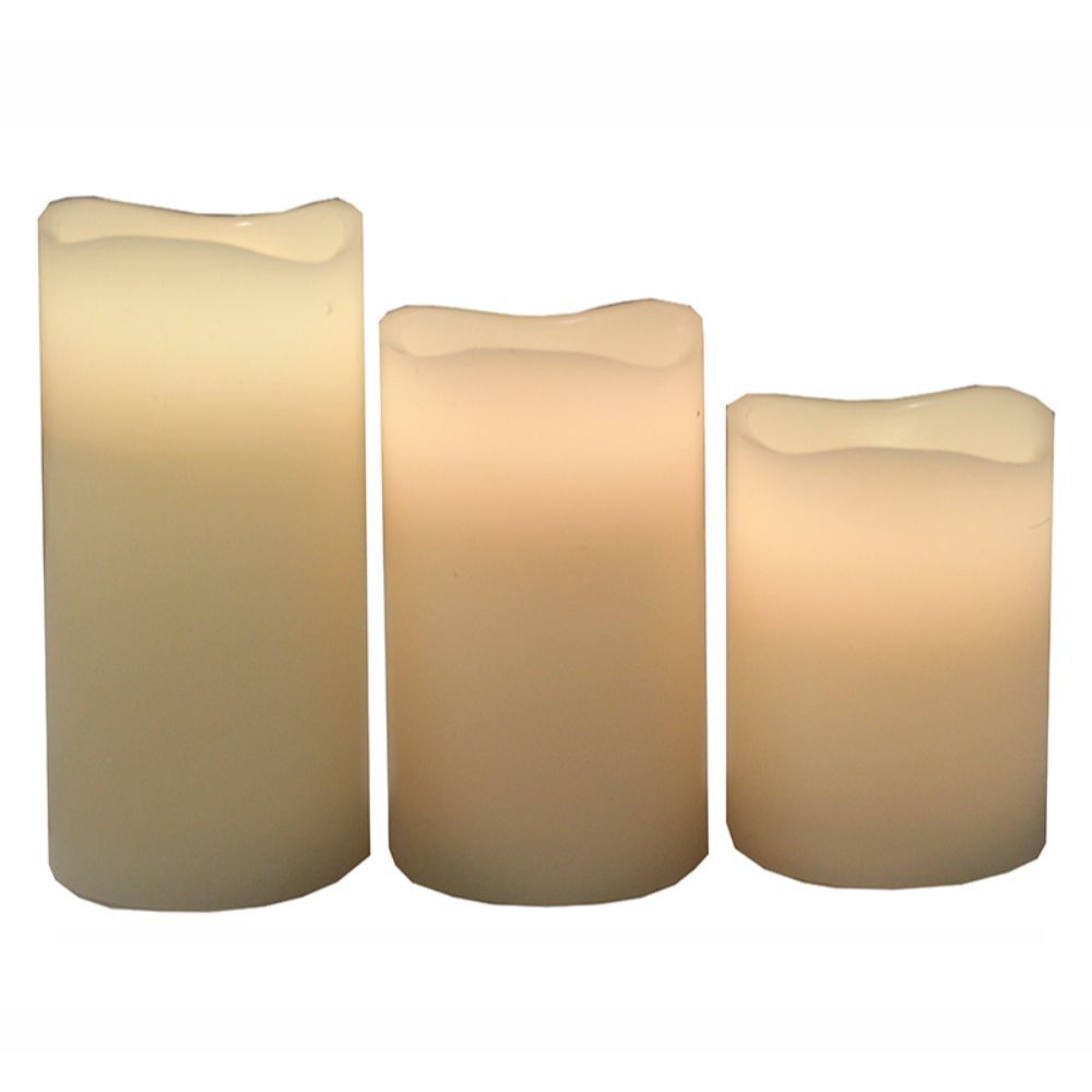 Trendy 3pc Led Candle-12 Changeable Colors - Benzara