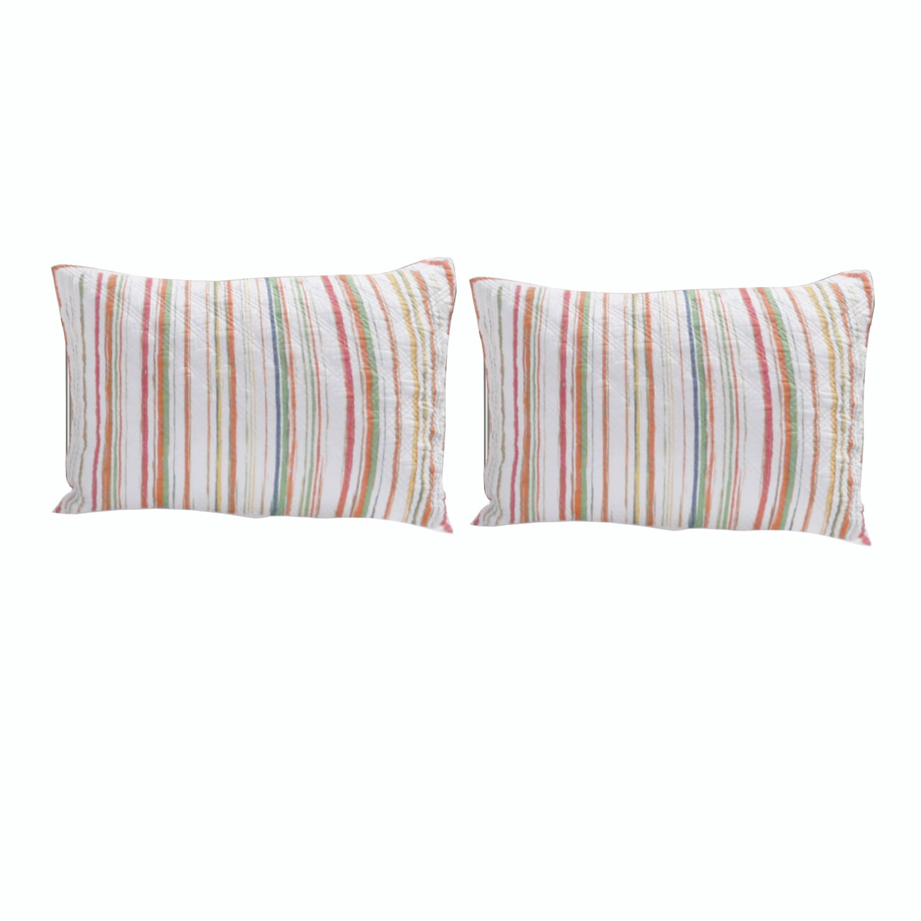 26 x 20 Polyester Standard Pillow Sham with Striped Print, Multicolor