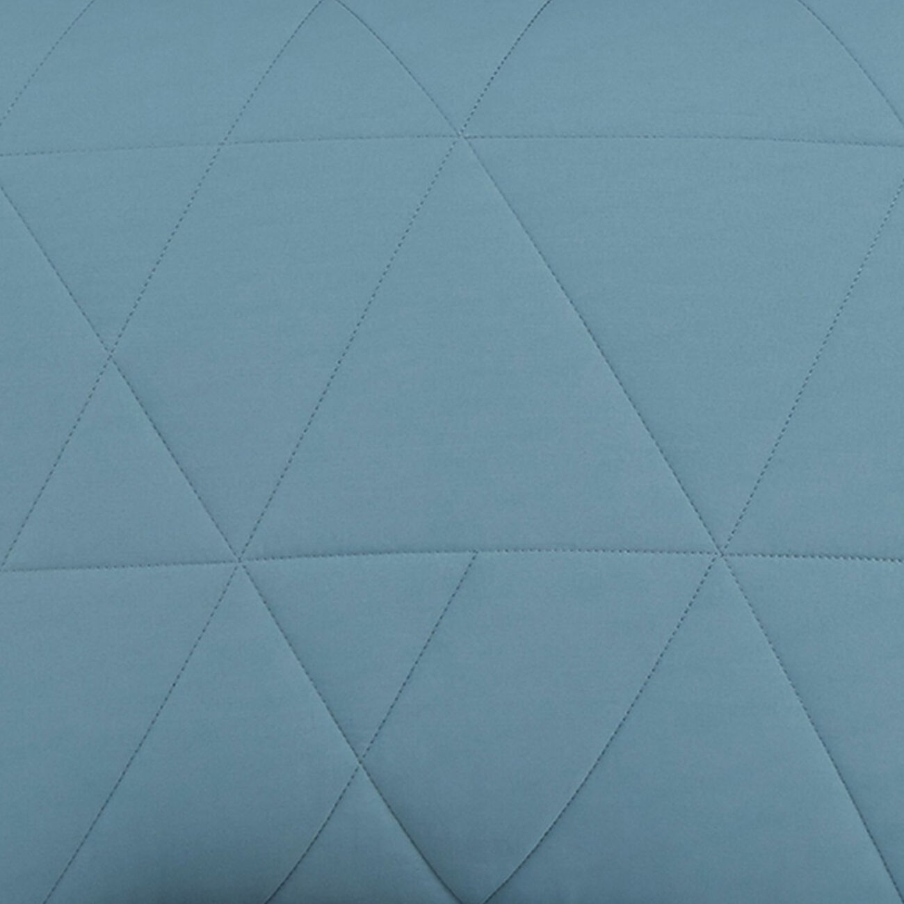 Geometrically stitched Twin Size Fabric Comforter set with 1 Sham, Blue