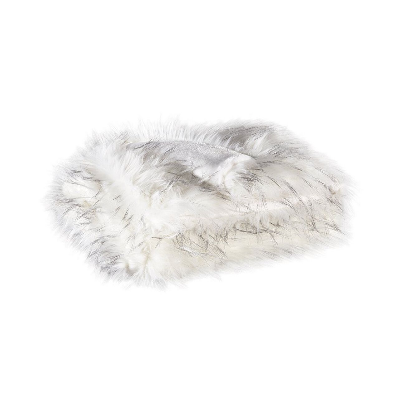 60 x 50 Inches Acrylic Throw with Furry Texture, Set of 3, White