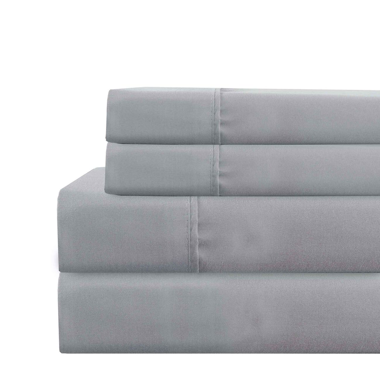 Lanester 3 Piece Polyester Twin Size Sheet Set The Urban Port, Gray