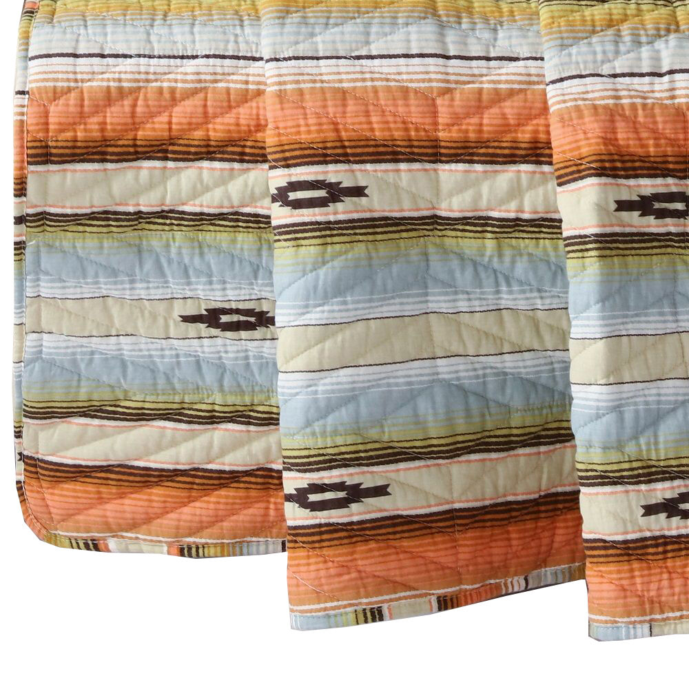 Neva Fabric Throw Blanket with Geometric Pattern, Multicolor