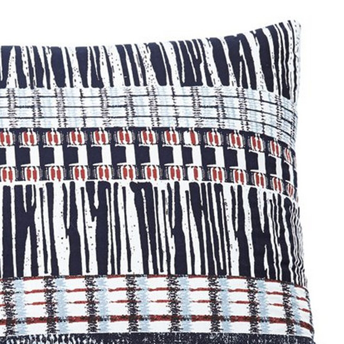 3 Piece Fabric Queen Comforter Set with Trendy Geometric Print, Multicolor