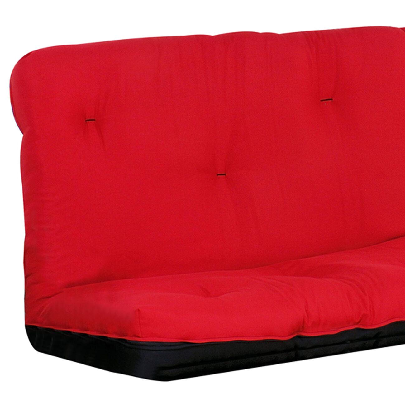 Full Size Reversible 6 inch Tufted Futon Mattress, Red and Black