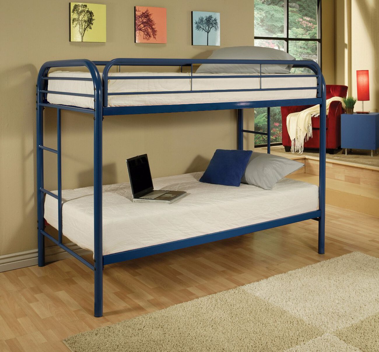 Thomas Twin/Twin Bunk Bed, Blue