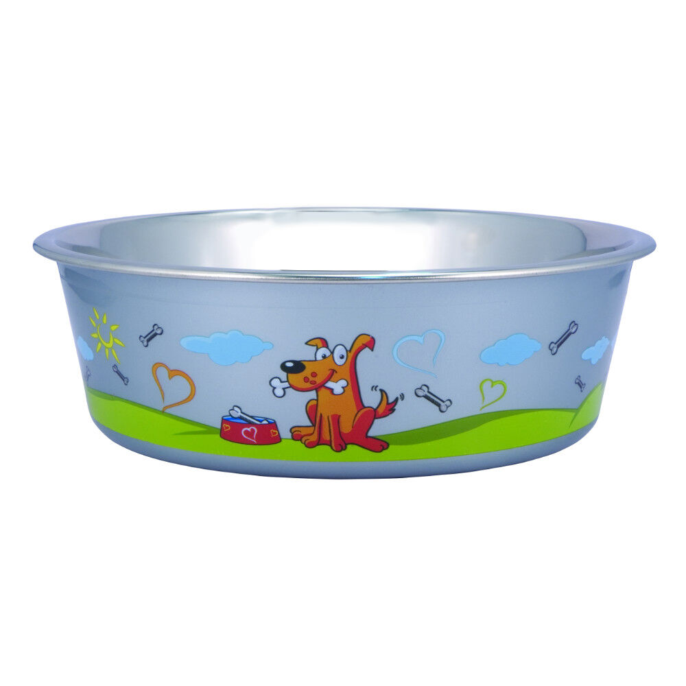 Multi Print Stainless Steel Dog Bowl By Boomer & Chaser-Set of 4